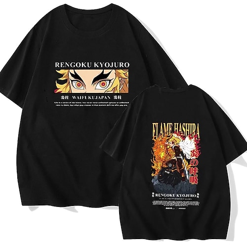 

Matador de Demônios: Kimetsu no Yaiba Kamado Tanjiro Japonesa/Curta Anime Arte Gráfica Camiseta Para Homens Mulheres Unisexo Adulto Hot Stamping 100% algodão Casual / Diário