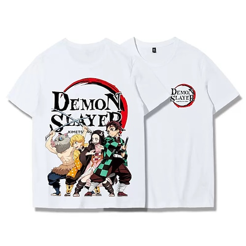 

Demon Slayer: Kimetsu no Yaiba Kamado Nezuko Kamado Tanjiro T-skjorte Graphic T-Trøye Til Herre Dame Unisex Voksne Varmstempling 100% Polyester