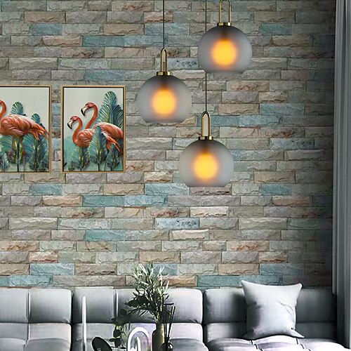 

Brick Relief Pattern Home Decoration Vintage Landscape Wall Covering, PVC / Vinyl Material Self adhesive Wallpaper, Room Wallcovering