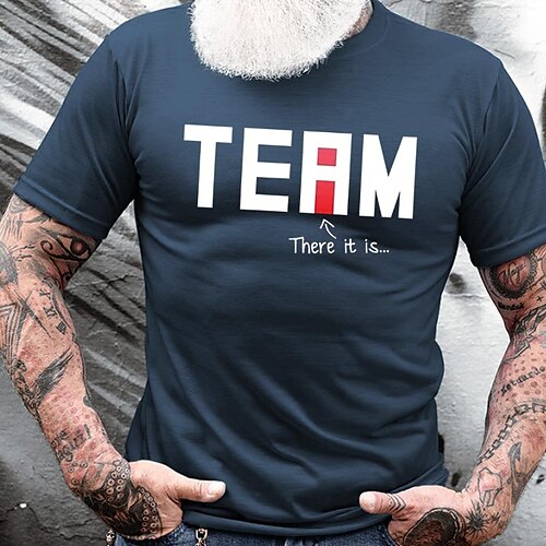 

t-shirt t-shirt grafisk t-shirt sjov polester/bomuldsblanding bogstavtryk rund hals sort blå rød abrikos udendørs afslappet kortærmet print tøj tøj basic vintage
