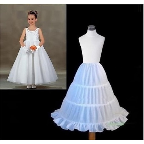 

Audrey Hepburn Rokoko Prinsesse Underskjørt crinoline 3-bøyle Dame Kostume Årgang Cosplay Ytelse Skoleball Ankellengde A-linje Skjørte