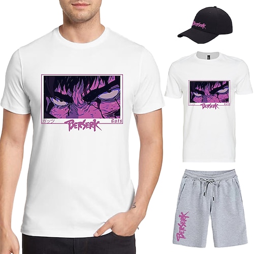 

Furioso Estômago Japonesa/Curta Calção Boné de Baseball Imprimir Arte Gráfica Calções Camiseta Chapéu Para Homens Adulto Hot Stamping 100% Poliéster Casual / Diário