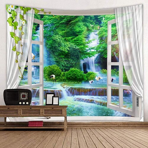 

Window Hanging Tapestry Wall Art Large Tapestry Mural Decor Photograph Backdrop Blanket Curtain Home Bedroom Living Room Decoration