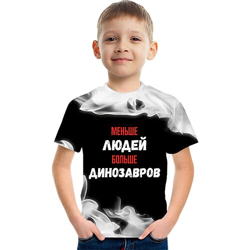 

alfabeto nero per bambini t-shirt a maniche corte moda camicie colorate stampate in 3d per ragazzi e ragazze