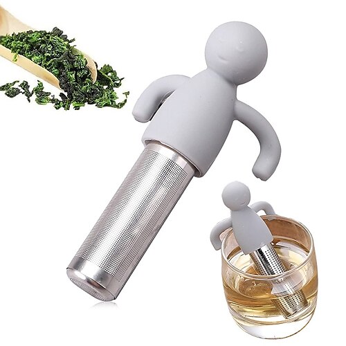 

Tea Infuser for Loose Leaf Tea Cute Tea Strainer Ball Stainless Steel Extra Fine Mesh Tea Steeper Filter for Cup Mug Silicone Handle Four Colours