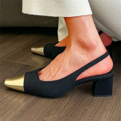 

Damen Sandalen Blockabsatz Sandalen Übergrössen Outdoor Täglich Sommer Blockabsatz Quadratischer Zeh Elegant Brautkleider schlicht Minimalismus Lackleder Halbschuhe Farbblock Schwarz Aprikose