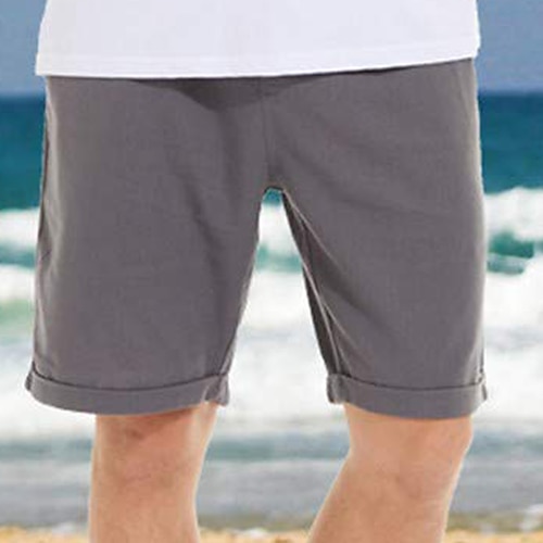 

Herren Shorts Kurze Hosen Leinenshorts Kurze Hosen Sommer-Shorts Strandshorts Kurze Hosen Kordelzug Elastische Taille Glatt Komfort Atmungsaktiv Outdoor Täglich Ausgehen Leinen / Baumwoll Mischung