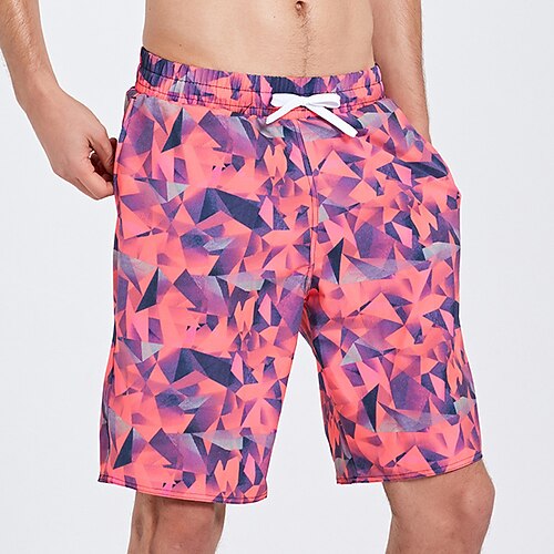 

Herre Surfeshorts Badeshorts Sommershorts Strandshorts Lomme Snorer Elastisk midje Grafisk Hurtigtørkende utendørs Avslappet Ferie Bohem Hawaiisk Rosa