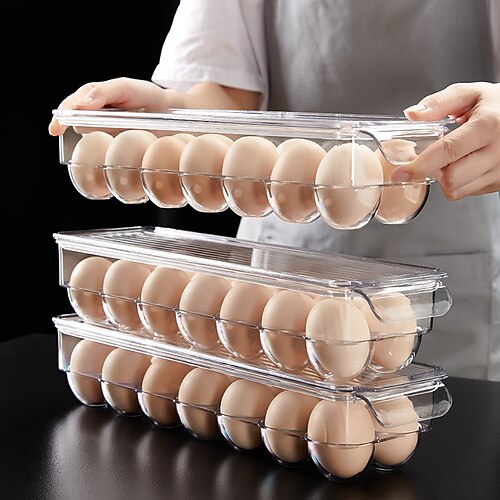 

1 stk eggoppbevaringsboks spesial eggholder for oppbevaring av egg i kjøleskap eggholderboksholder