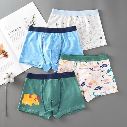 

4 pezzi di colore boxer intimo per bambini 95% cotone pantaloncini per studenti per bambini delle scuole medie produttori di biancheria intima per ragazzi all'ingrosso una goccia