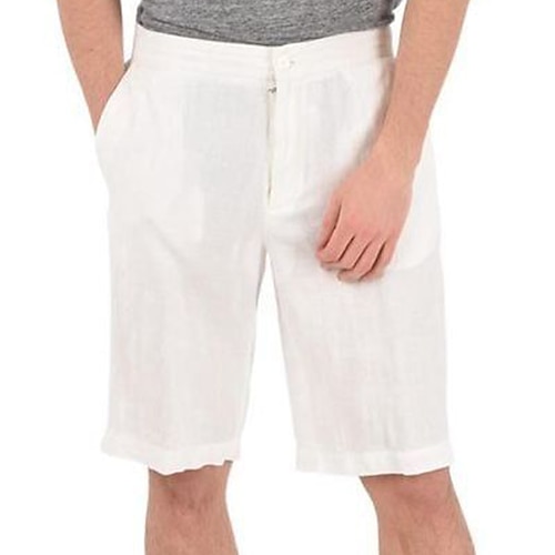 

Herren Shorts Kurze Hosen Leinenshorts Kurze Hosen Sommer-Shorts Strandshorts Kurze Hosen Tasche Glatt Komfort Atmungsaktiv Outdoor Täglich Ausgehen Leinen / Baumwoll Mischung Modisch Strassenmode