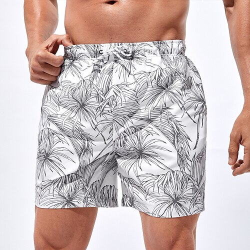 

Per uomo Boxer da surf Pantaloncini da mare Boxer da mare Pantaloncini estivi Pantaloncini da spiaggia A cordoncino con fodera in rete Vita elastica A foglia Stampe astratte Asciugatura rapida Breve