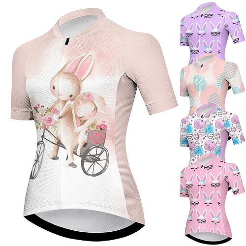 

21Grams Femme Maillot Velo Cyclisme Manche Courte Cyclisme Top avec 3 poches arrière VTT Vélo tout terrain Vélo Route Respirable Evacuation de l'humidité Bandes Réfléchissantes Poche arrière Violet