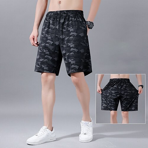 

Herre Shorts med lommer Trekking-shorts camouflage Udendørs Åndbart Blød Bekvem Hurtigtørrende Shorts Underdele Elastisk Talje Sort Mørk Marineblå Bomuld Jagt Fiskeri Klatring M L XL XXL XXXL