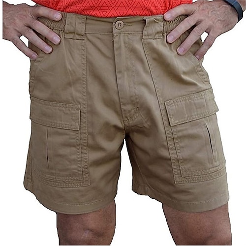 

Per uomo Pantaloncini modello cargo Pantaloncini 6 Tasche Liscio Comfort Indossabile Informale Giornaliero Per eventi Sportivo Di tendenza Verde militare Nero