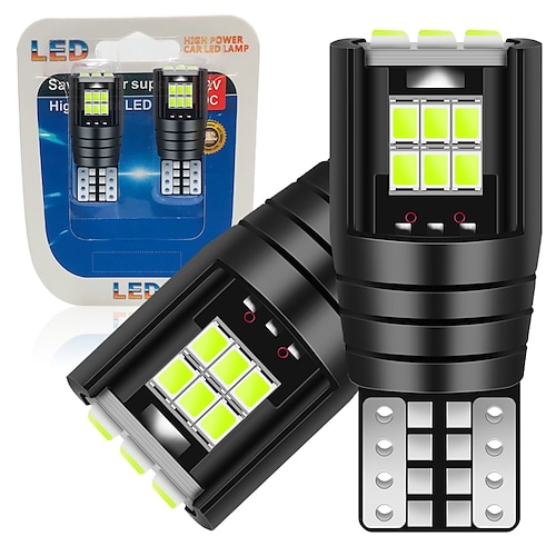 

2 uds lámpara de señal t10 bombillas led para coche 18smd w5w led canbus 194 168 lámpara de lectura para coche luz de separación de cuña 12v-24v