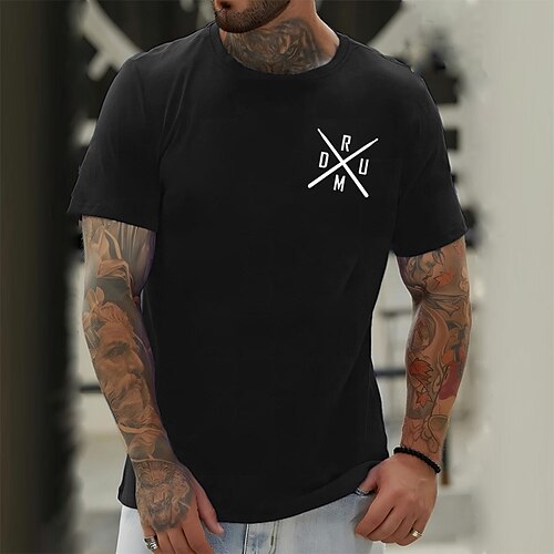 

Herre T skjorte Grafiske T-skjorter Kul skjorte Grafiske trykk Morsom Crew-hals Varm stempling Gate Feriereise Kort Erme Trykt mønster Klær Designer Grunnleggende Moderne Moderne