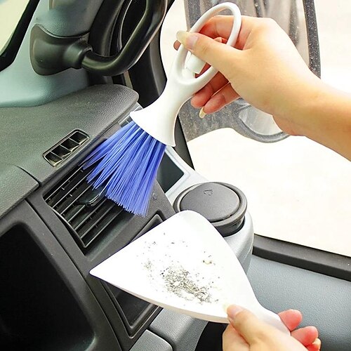

Juego de recogedor de mini escoba con cepillo de limpieza de coche