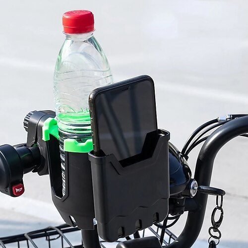 

Support de vélo universel multifonctionnel portable deux-en-un support de téléphone de moto de voiture électrique bouteille d'eau support de tasse de thé au lait