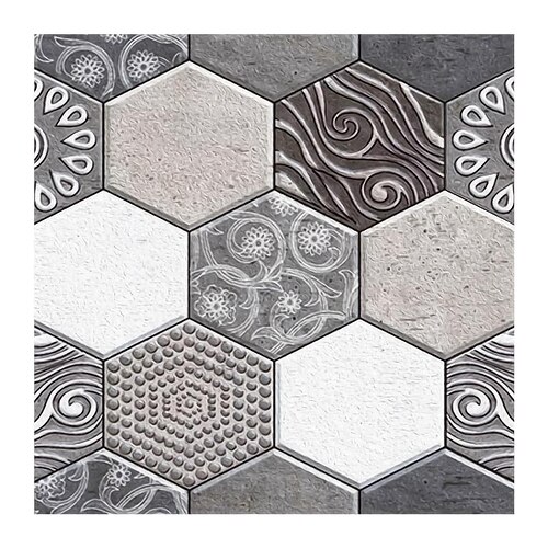 

1 pieza, panel de pared 3d despegar y pegar hexagonal gris | panel de pared bohemio 3d | decoración de la pared de bricolaje | 11,8'' x 11,8''| cubre 9.7 pies cuadrados