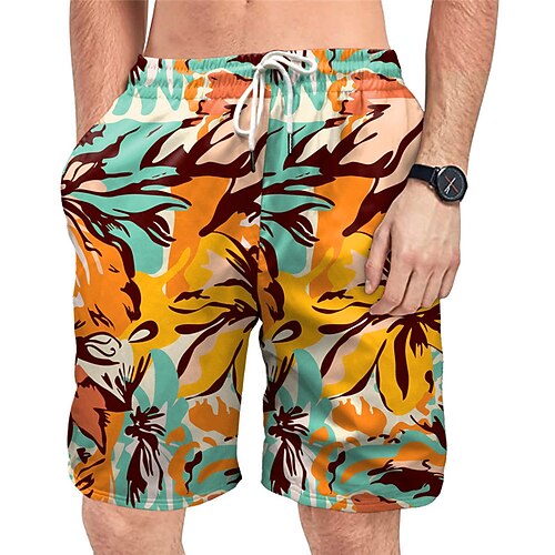 

Per uomo Boxer da surf Pantaloncini da mare Boxer da mare Pantaloncini estivi Pantaloncini da spiaggia A cordoncino con fodera in rete Vita elastica Stampe astratte Asciugatura rapida Breve Informale