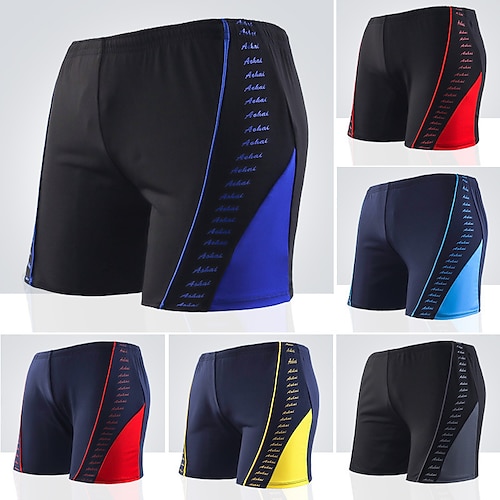 

Per uomo Costumi da bagno Boxer da mare Slip da bagno Vita elastica Color Block Traspirante Morbido Esterno Informale Giornaliero Hawaiano Moda Blu scuro / rosso Giallo Media elasticità