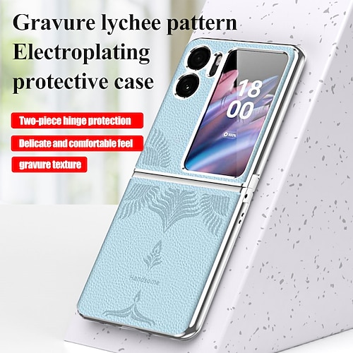 

oppo trouver cuir en relief revêtement téléphone cas n2 couverture électrolyse antichoc couverture oppo trouver n2 flip lentille housse de protection