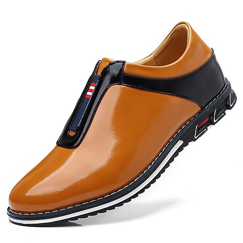 

Homens Mocassins e Slip-Ons Tênis Clássicos Negócio Casual Ao ar livre Diário Couro Quente Preto Amarelo Verão Primavera