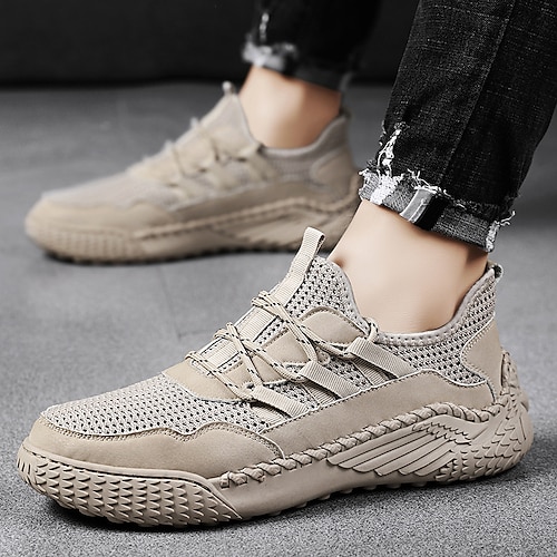 

Homme Basket Chaussures de confort Sportif Décontractées Extérieur du quotidien Maille Respirable Noir Beige Grise Eté Printemps