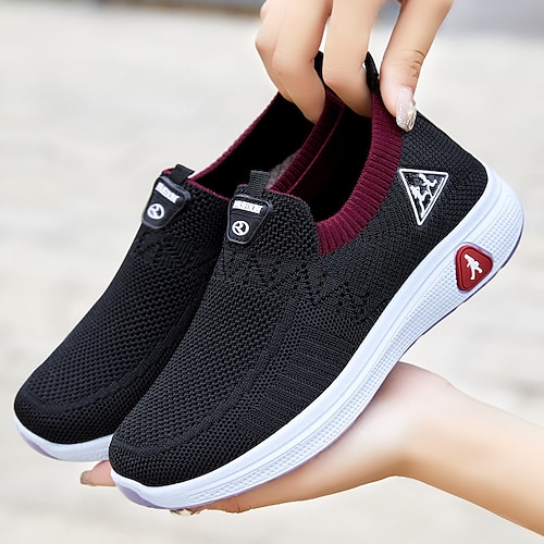 

Per donna Scarpe da ginnastica Slip-On Scarpe comfort Scarpe Flyknit Scarpe da ginnastica senza lacci Giornaliero Al coperto Marcia Estate Punta tonda Informale minimalismo Tessitura volante Mocassino