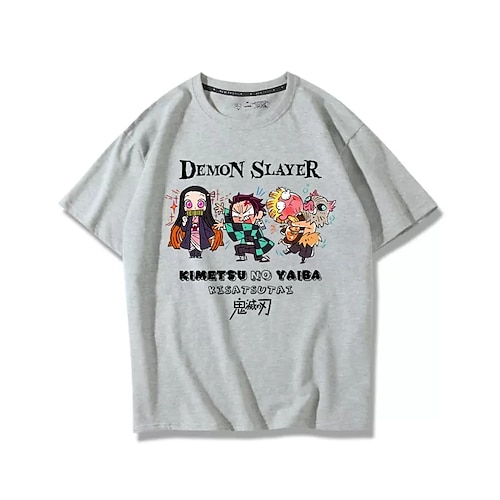 

Demon Slayer: Kimetsu no Yaiba Kamado Nezuko Kamado Tanjiro T-shirt Grafisk T恤衫 Til Herre Dame Unisex Voksne Varmstempling 100% Polyester