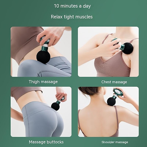 

Mini pistolet de massage portable masseur électrique des tissus profonds musculaire soulagement de la douleur pour le corps cou dos relaxation fitness minceur