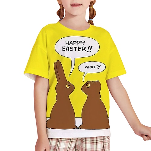 

påske søde mode korte ærmer 3d printede mænds og kvinders rund hals t-shirts