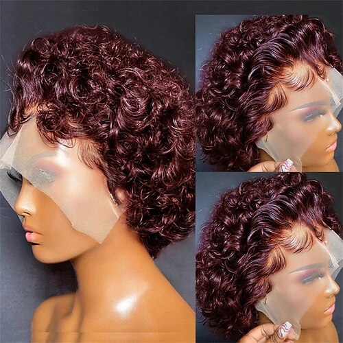 

Cappelli veri Parrucca Parte di mezzo Brasiliano Riccio Nero Parrucca 150% Densità dei capelli con i capelli del bambino Senza colla Pre-a pizzico Per Da donna Parrucche di capelli umani con retina