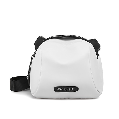 

Dame Crossbody taske Oxfordtøj Daglig Lynlås Vandtæt Holdbar Helfarve Sort Hvid Gul