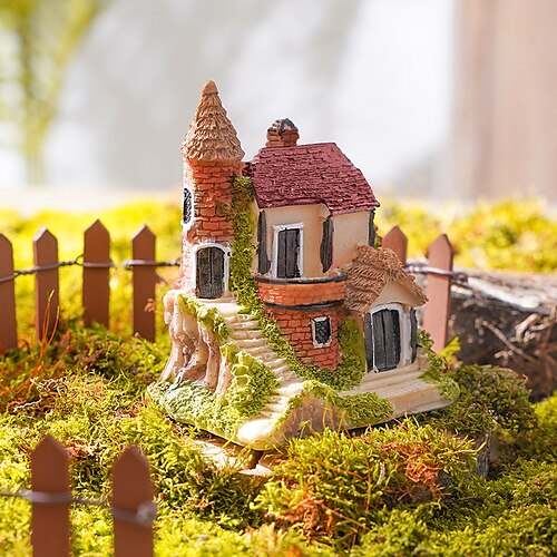 

micro paisagem villa artesanato em resina presentes criativos para decoração de casa 1 peça