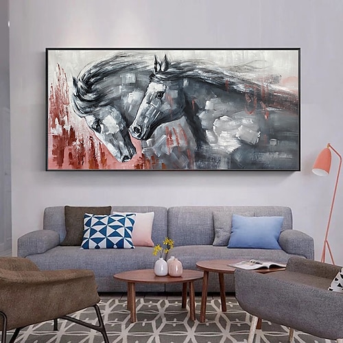 

Mintura fait à la main cheval peintures à l'huile sur toile art mural décoration moderne abstrait animaux image pour la décoration intérieure roulé sans cadre non étiré peinture