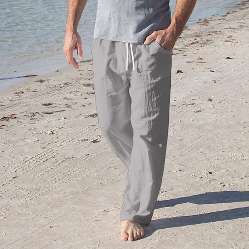 Boy's Black Linen Italian Pants for Beach Weddings - Island Importer