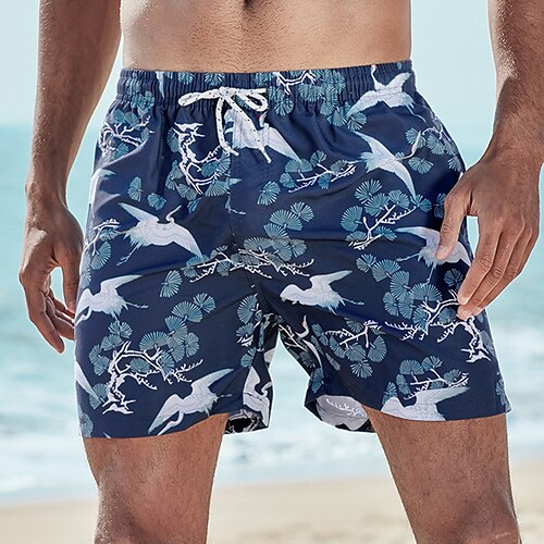 

Herre Surf shorts Badeshorts Sommer shorts Strandshorts Lomme Snørelukning Elastisk Talje Grafisk Drage Hurtigtørrende udendørs Afslappet Ferie Boheme Hawaiiansk Sort Mørkeblå