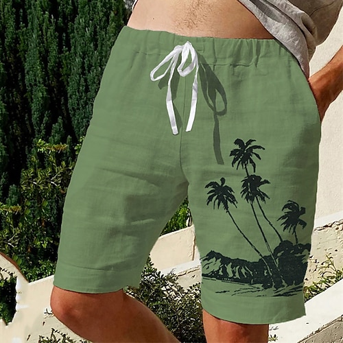 

Herren Shorts Kurze Hosen Sommer-Shorts Strandshorts Kurze Hosen Baggy Shorts Kurze Hosen Kordelzug Elastische Taille Graphic Kokosnussbaum Atmungsaktiv Weich Kurz Casual Täglich Festtage