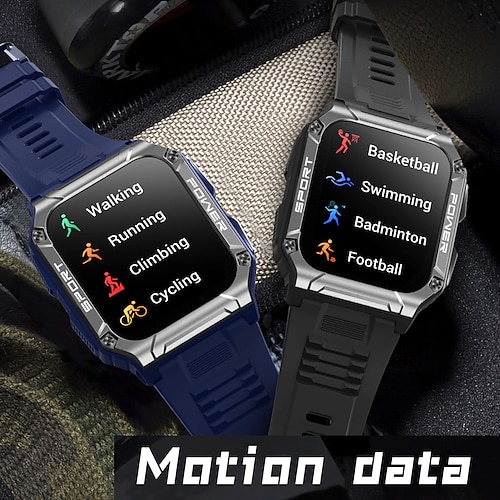 

696 NX6 Smart Watch 1.95 inch Smartwatch Fitness Running Watch Bluetooth Pedometer Call Reminder Sleep Tracker Compatible with Android iOS Women Men Hands-Free Calls Message Reminder Custom Watch Face