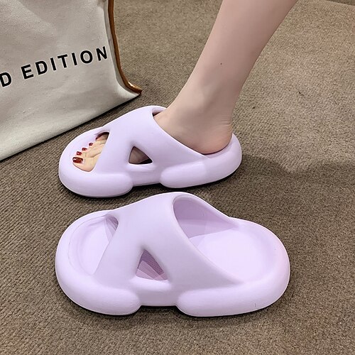 

Per donna Pantofole Interni Piatto Punta tonda minimalismo EVA Mocassino Tinta unica Rosa Blu marino Viola