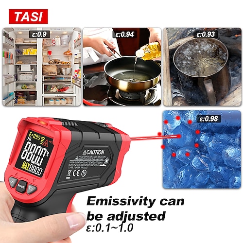 TA601 Infrared Laser Thermometer High/Low Temperature Alarm Heat Temperature  Temp Gun Laser Surface Temp Reader for Cooking - AliExpress