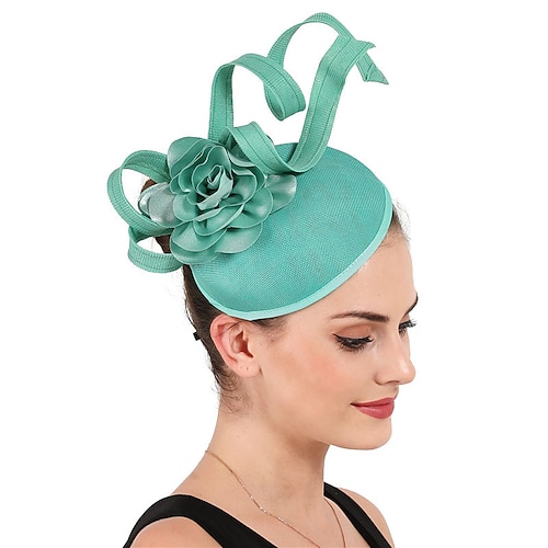 

Fascinators Sinamay Wedding Kentucky Derby Cocktail Elegant Bridal With Floral Headpiece Headwear