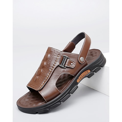 

Herre Sko Sandaler Retro Penny Loafers Fritid Daglig Gange Elastisk stoff Pustende Svart Grå Sommer Vår
