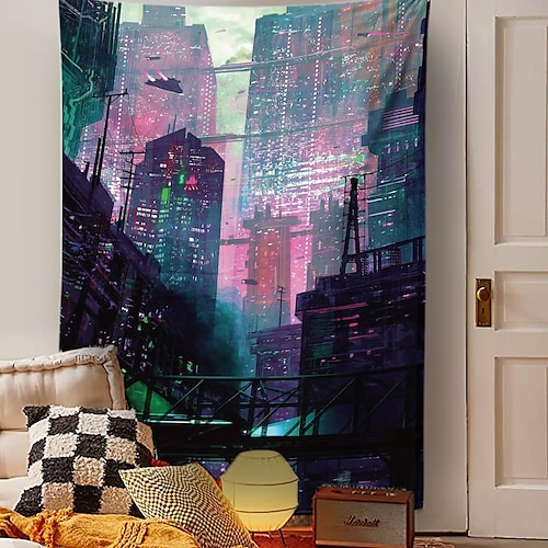 

arazzo da muro della città arredamento artistico fotografia sfondo coperta tenda da appendere casa camera da letto soggiorno decorazione