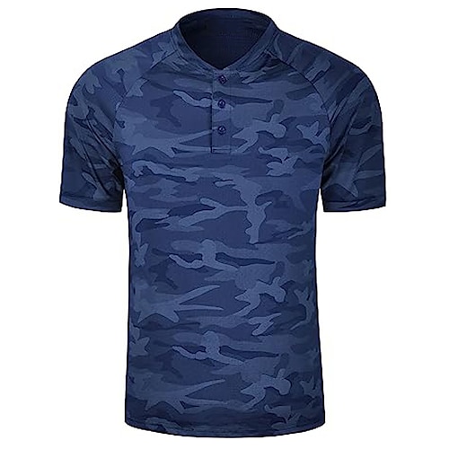 

Per uomo Polo Sportivo POLO Informale Per eventi Colletto alla coreana colletto da baseball Manica corta Di tendenza Essenziale Liscio Camouflage Pulsante Estate Standard Nero Bianco Blu marino Blu