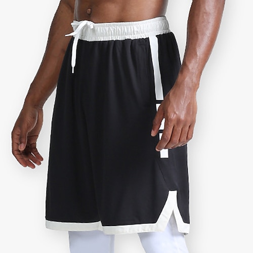 

Herren Aktive Shorts Shorts Kurze Hosen Basketball-Shorts Lässige Shorts Kordelzug Elastische Taille Patchwork Komfort Rasche Trocknung Outdoor Casual Festtage Basic Sport Schwarz Rote Mikro-elastisch