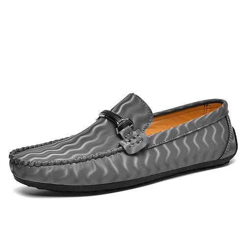 

Herre Sko En pedal Retro Penny Loafers Fritid Daglig Gange Elastisk stoff Pustende Svart Grå Sommer Vår