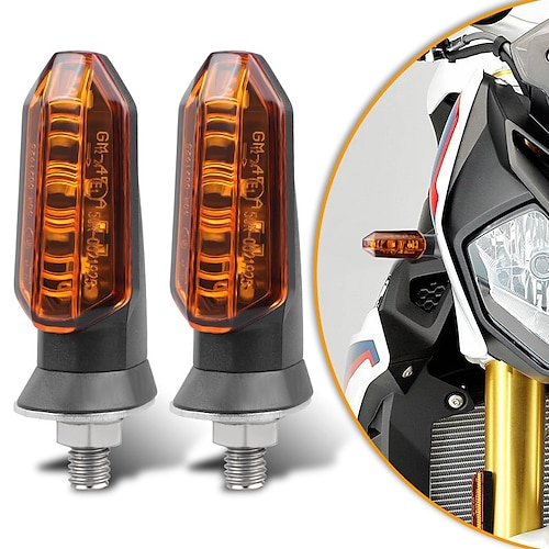 

otolampara 2pcs mini moto led luzes de pisca pisca âmbar pisca pisca lâmpada de pisca 12v acessórios de lâmpada indicadora de moto 8mm